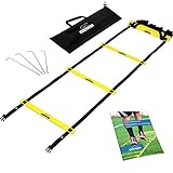 meiwar Koordinationsleiter 6m - Trainingsleiter Set I Agility Ladder mit...