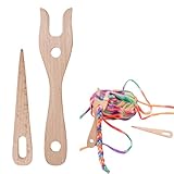 RAXLUPO 2 Stück Strickgabel Handgefertigte Strickgabel Strickgabel Aus Holz Mit...
