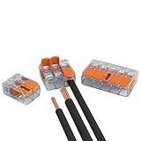 WAGO Verbindungsklemmen, 15 x 2, 10 x 3, 5 x 5 Drähte mit Hebel, 0,2–4 mm²,...