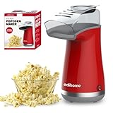 Edihome, Popcornmaschine, Popkornmaschinene, Elektrischer Popcorn Maker, 1200 W,...