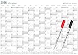 STAEDTLER Jahresplaner Lumocolor Set 2026, Wandkalender trocken abwischbar,...