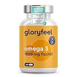 Omega 3 400 Kapseln (+1 Jahr) - 1.000 mg Fischöl pro Kapsel - Essentielle Omega...