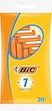 BIC 1 Sensitive Rasierer Herren, 20 Einwegrasierer mit je 1 Klinge, gerillter...