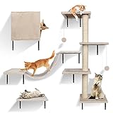 Zvonema Kletterwand für Katzen-10-teilig Katzen Kletterwand Set,Große...