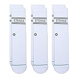 Stance Crew Sock - Basics - 3 Pack (Weiß, Groß)