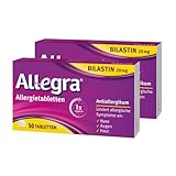 Allegra Allergietabletten 2 x 50 Stk – Antihistaminikum - Wirkstoff Bilastin -...