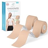 Health Press Kinesiotapes – 2 Rollen Kinesiologie Tape Sport Beige + Beige...