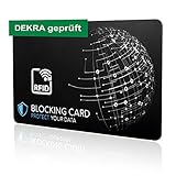 DEKRA geprüfte RFID Blocker Karte I Neuste E-Field Störsender-Technologie -...