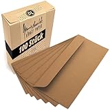 Japun – Briefumschläge (100 Stück) aus vintage Kraftpapier, Kuvert, Umschlag...