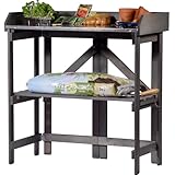 dobar® Klappbarer Pflanztisch | Gärtnertisch Massivholz | Faltbarer...