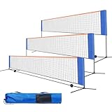 Badmintonnetz, Tennisnetz, 400cm | 500 cm Federballnetz, faltbares Nylonnetz,...