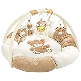 Fehn 3-D-Activity-Nest Spielbogen Rainbow – Baby Krabbeldecke rund mit 5...