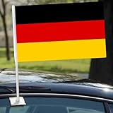 Autofahne Deutschland, 45x30 cm, 1x Autofahnen Autoflagge Deutschland Auto...