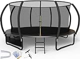 Flamaker Trampolin Outdoor Kinder, Gartentrampolin Ø 366/427cm mit Netz,...