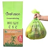 GreFusion Biomüllbeutel 6 Liter x 125 Kompostierbare Bio Müllbeutel abbaubarer...