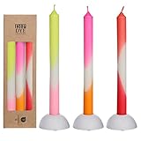 NaDeco Dip-Dye-Kerzen im Set mit 3 Stück, Höhe 24cm, in vielen Farben...