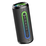 Bluetooth Lautsprecher mit Licht, Bluetooth 5.4 Musikbox, 30W Dual Lautsprecher,...