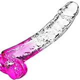 Realistischer klarer 24cm-Dildo mit Saugnapf - Das perfekte Sexspielzeug für...
