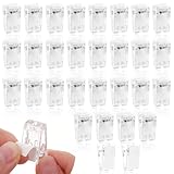 30 Stück Mini Wandclips, Mabor Selbstklebende Federklammern Klare Kunststoff...