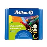 Pelikan 2056075 - Wachsmalstifte 655 10 in einer Schiebehülse, wasservermalbar...