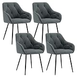WOLTU 4er Set Esszimmerstühle, Küchenstuhl, Stuhl Esszimmer Wohnzimmer,...