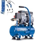 Scheppach HC08Si Ultra Silent Kompressor klein inkl. 14-tlg Zubehörset | 8bar...