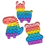 3 Packs Pop It Relief Angst Autismus Plopper Antistress Spielzeug - Regenbogen...