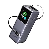UGREEN Nexode Power Bank 20000mAh, 165W Schnellladen, 65cm einziehbares Kabel,...