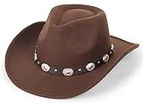 INOGIH Westernhut für Damen und Herren, Cowboy- und Cowgirl-Hut, Fedora-Hut mit...