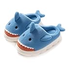 Flauschige Hai Hausschuhe – Haifisch Pantoffeln mit rutschfester Sohle &...