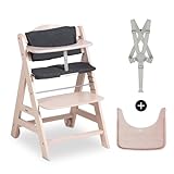 hauck Beta+, Whitewashed - Mitwachsendes Kinderhochstuhl Set ab 6 Monaten bis 90...