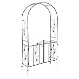 Rosenbogen mit Türe Toren Torbogen Gartentor Rankgitter Rankhilfe Pergola...