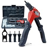 CCLIFE Nietmutternzange Set mit M3 M4 M5 M6 und 180pcs Nietmuttern,...