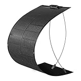 WUZECK Schwarz Solarpanel Flexibel 100W 12V Monokristallines Flexibles...