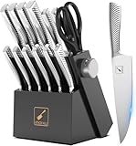 imarku Messerblock mit Messer Set, 14-TLG hochwertige Küchenmesser, Scharfes...