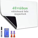 Lyzzxi Whiteboard Folie, 40 * 60cm Magnetisch Selbstklebend Weißwandtafel...