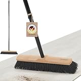 Hausfelder Besen mit Stiel 40 cm breit, Zimmerbesen und Saalbesen innen, weiche...