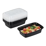 Relaxdays Meal Prep, 10er Set, 1 Fach, 1000 ml, mikrowellengeeignet,...