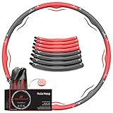 RHINOSPORT Hula Hoop Reifen Erwachsene anfänger 1,2 kg rot abnehmen Kinder mit...