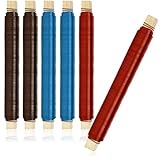 com-four® 6X Blumenwickeldraht-Set, Bindedraht braun, rot und blau lackiert,...