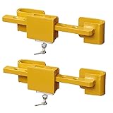 2x Containerschloss inkl. 4 Schlüssel: Signalgelbes Frachtcontainer Schloss,...