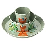 KIDS SET HARRY Kleiner Teller + Schale + Becher organic green