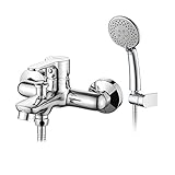 GRIFEMA Bad-Duschsystem mit Handbrause, Wannenarmatur mit 5 Funktionen,...