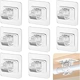 8 Stück Selbstklebende Gardinenstangenhalterung, Gardinenstange ohne Bohren,...