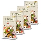 Aufsteller A6, 4 Stück Tischaufsteller Preisschilder Tischnummern Hochzeit...