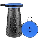 Tragbarer Teleskophocker, einziehbarer Klapphocker für Camping, Garten, Angeln,...