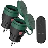 SURNICE Funksteckdosen mit fernbedienung Aussen, IP44 Wasserdicht Steckdosen Set...