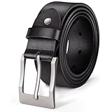 J.Fée 1Pc Gürtel Herren Schwarz, Ledergürtel Herren,Quadratischer,35mm...