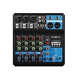 Auveach DJ Mischer DJ Controller, 5 Kanal Mischpult Professional Audio Mixer...