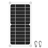 Jadeshay Tragbares Solarladegerät, 5V USB-Ausgang Solarpanel-Ladegerät...